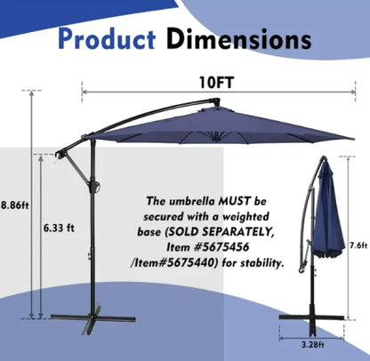 Steel Cantilever Offset Outdoor Umbrella